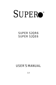 Manual Supermicro S2QE6 Motherboard