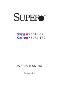 Handleiding Supermicro X6DAL-TB2 Moederbord