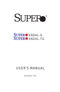 Manual Supermicro X6DAL-TG Motherboard