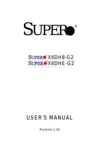 Manual Supermicro X6DH8-G2 Motherboard
