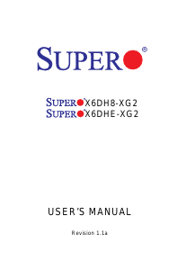 Manual Supermicro X6DHE-XG2 Motherboard
