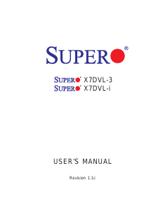 Handleiding Supermicro X7DVL-i Moederbord