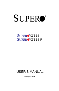 Manual Supermicro X7SB3-F Motherboard