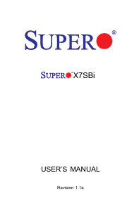Manual Supermicro X7SBi Motherboard