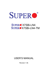 Manual Supermicro X7SBi-LN4 Motherboard