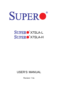 Manual Supermicro X7SLA-H Motherboard