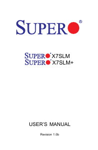 Manual Supermicro X7SLM Motherboard