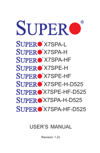 Manual Supermicro X7SPA-L Motherboard
