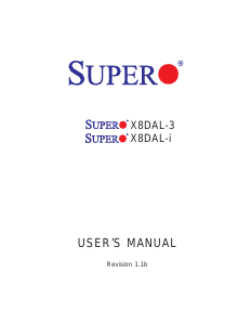 Handleiding Supermicro X8DAL-i Moederbord