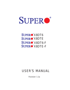 Manual Supermicro X8DT6-F Motherboard