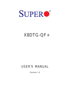 Manual Supermicro X8DTG-QF+ Motherboard