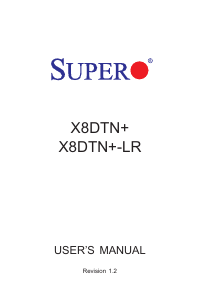 Manual Supermicro X8DTN+ Motherboard
