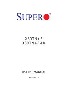 Manual Supermicro X8DTN+-F-LR Motherboard