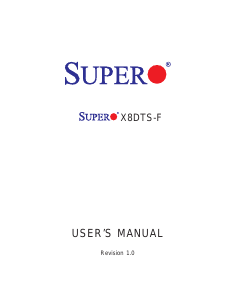 Manual Supermicro X8DTS-F Motherboard