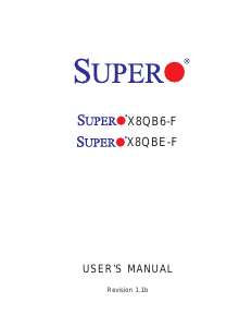Manual Supermicro X8QBE-F Motherboard
