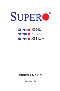 Manual Supermicro X8SIL-V Motherboard
