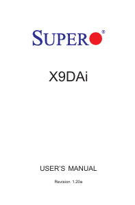 Manual Supermicro X9DAi Motherboard