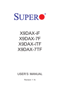 Manual Supermicro X9DAX-7TF Motherboard