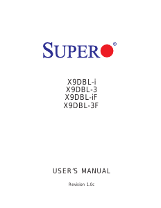 Manual Supermicro X9DBL-iF Motherboard