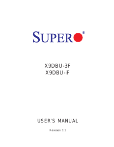 Handleiding Supermicro X9DBU-3F Moederbord