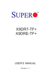 Manual Supermicro X9DR7-TF+ Motherboard