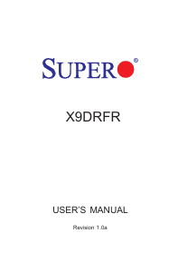 Manual Supermicro X9DRFR Motherboard