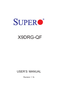 Manual Supermicro X9DRG-QF Motherboard