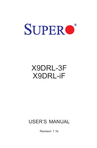 Manual Supermicro X9DRL-iF Motherboard
