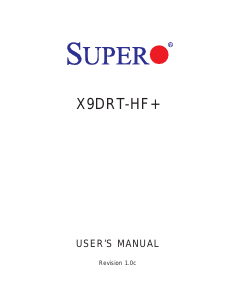 Manual Supermicro X9DRT-HF+ Motherboard
