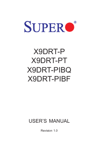 Manual Supermicro X9DRT-P Motherboard