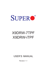 Handleiding Supermicro X9DRW-iTPF Moederbord