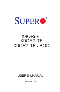 Manual Supermicro X9QRi-F Motherboard