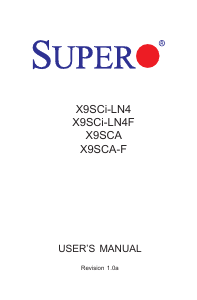 Manual Supermicro X9SCA-F Motherboard