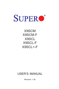 Manual Supermicro X9SCL-F Motherboard