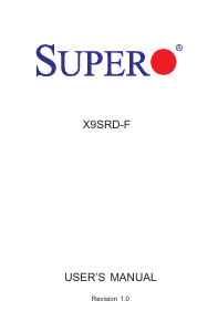 Manual Supermicro X9SRD-F Motherboard