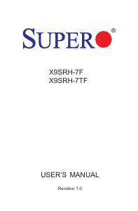 Manual Supermicro X9SRH-7TF Motherboard