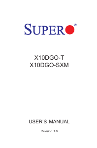 Manual Supermicro X10DGO-T Motherboard