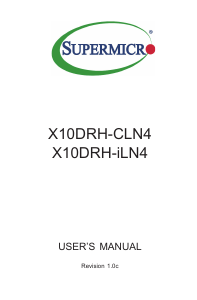 Manual Supermicro X10DRH-iLN4 Motherboard
