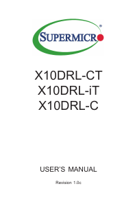 Manual Supermicro X10DRL-C Motherboard