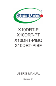 Manual Supermicro X10DRT-PIBQ Motherboard