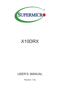 Manual Supermicro X10DRX Motherboard