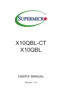 Manual Supermicro X10QBL Motherboard
