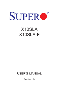 Manual Supermicro X10SLA Motherboard