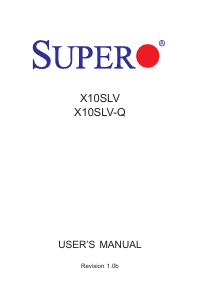 Handleiding Supermicro X10SLV Moederbord