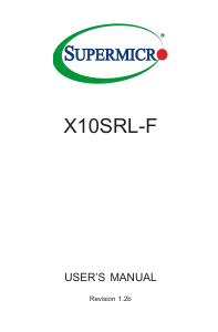 Manual Supermicro X10SRL-F Motherboard