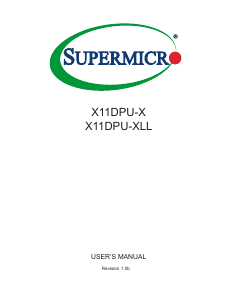 Manual Supermicro X11DPU-XLL Motherboard