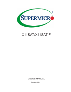 Manual Supermicro X11SAT Motherboard