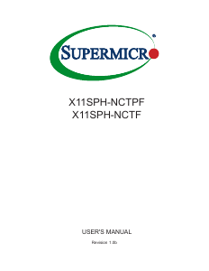 Manual Supermicro X11SPH-NCTPF Motherboard