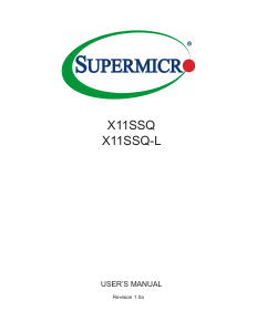 Handleiding Supermicro X11SSQ-L Moederbord