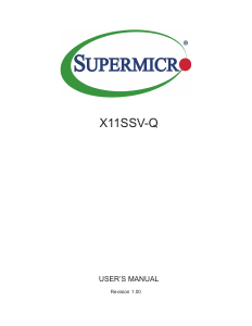 Manual Supermicro X11SSV-Q Motherboard
